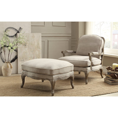 Accent pour l'espace de vie, revêtement gris patiné, pieds en bois massif avec siège en mousse texturée, bois, contreplaqué