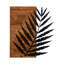 Accessoire mural décoratif en bois, finition noire et noyer, 19,7 po x 22,8 po | Cadre 100% métal (épaisseur: 0,05 pouce), envers 100% bois (épaisseur: 1,2 pouce) | Décoration intérieure élégante pour les espaces de vie modernes-2012196914