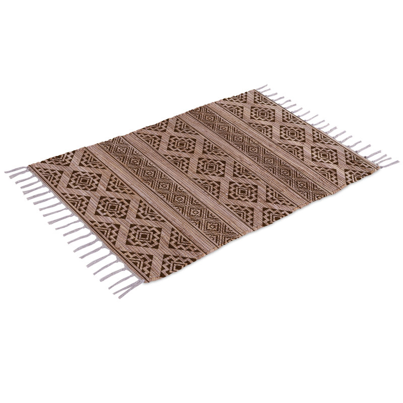 Tapis d'intérieur / extérieur rectangulaire en coton tressé à la main 2 pi x 3 pi Jennean
