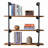 Graysie 3 Piece Pine Industrial Pipe Shelves