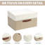Paquet de 8 bacs de rangement décoratifs avec paniers en tissu et couvercles