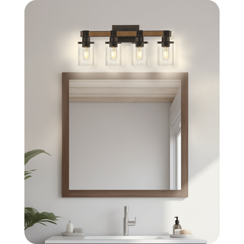 Éclairage pour salle de bain à 4 lumières à intensité variable Farmhouse , Quatre lumières