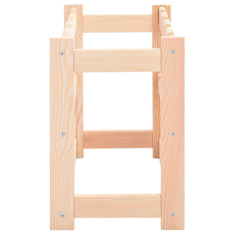 Tingley Solid Wood Floor Wine Bottle Rack in Brown