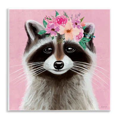 «Rose Florals Raccoon» par Elizabeth Tyndall