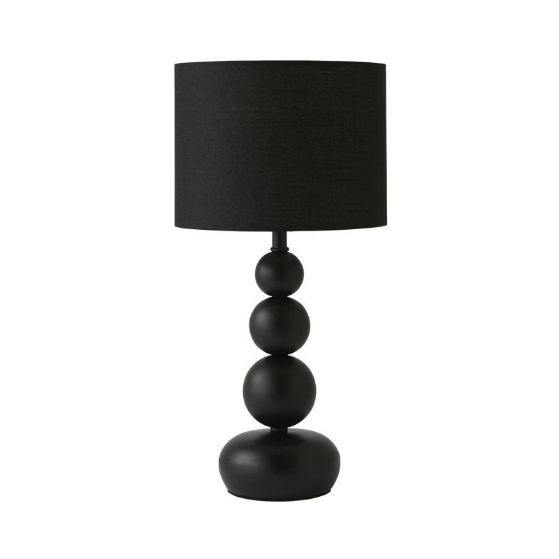 Renado Metal Table Lamp, Black, Black