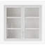 Armoire murale de style rétro avec 2 tablettes réglables, verre trempé cannelé-244190736