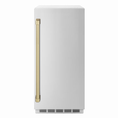 ZLINE Autograph 15 in. Touchstone Clear Cube Ice Maker w/ Champagne Bronze Handle
