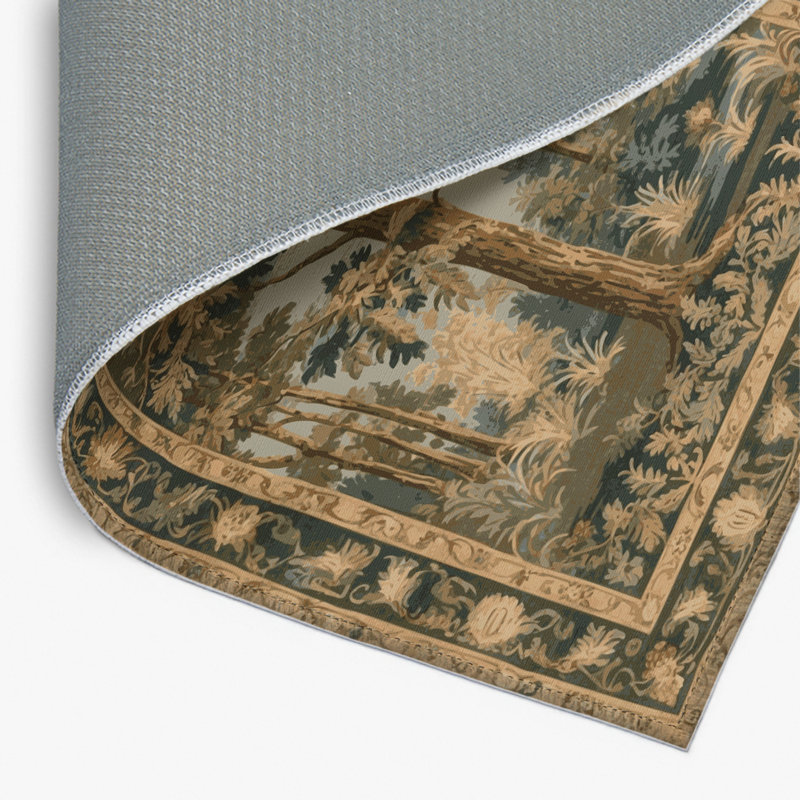 Tapis d'intérieur et d'extérieur brun français, Rectangulaire 2 pi x 3 pi