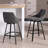 Absalom Modern Industrial Swivel Upholstered 25.6'' Linen Counter Stool with Metal Frame-474628405-505018660