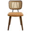 Chaise d'appoint rembourrée en similicuir et finition en bois de noyer-1524174594-1539605119