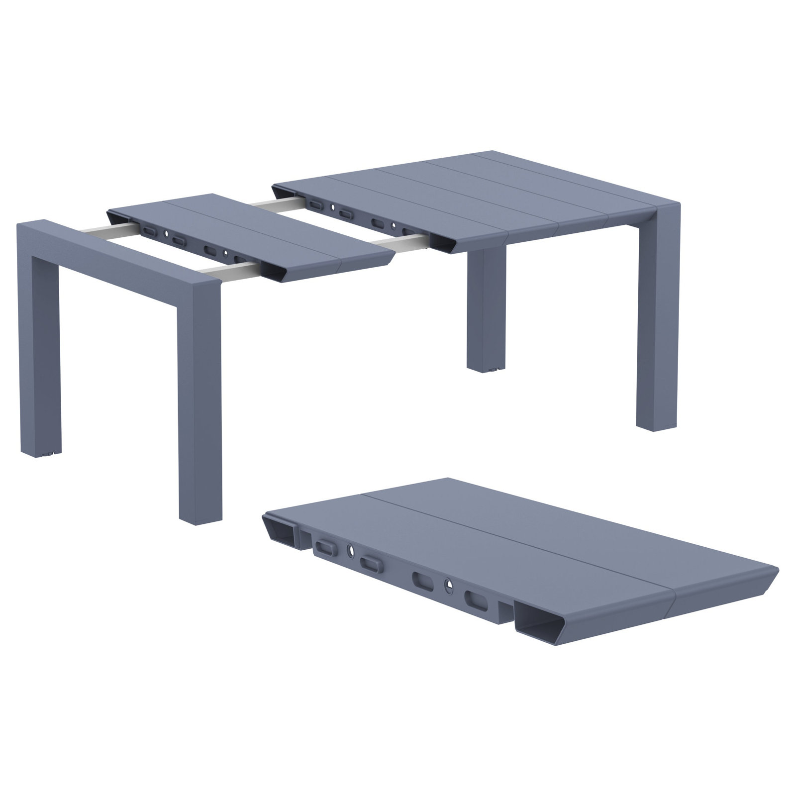 Asherton 55" Patio Dining Set, Dark Gray