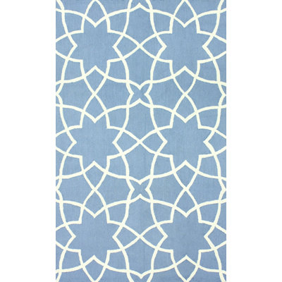 Tapis bleu / blanc Wolfenbarger Alexis