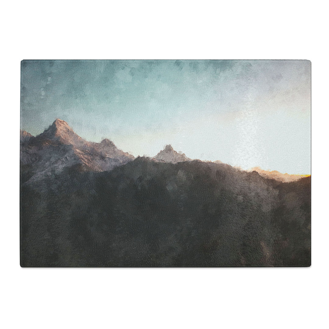 Tempered Glass Annapurna Circuit Trek in Nepal Painting Chopping Board