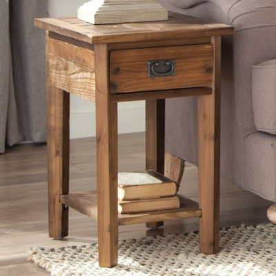 Inola Solid Wood End Table with Storage
