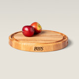 Chef's Collection Round Maple Cutting Board with Groove