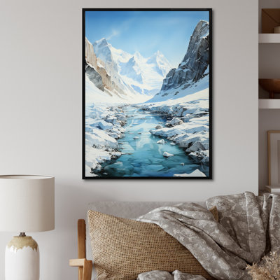 «Teal Glacier Frozen Horizon», impression d'art sur toile paysage et nature