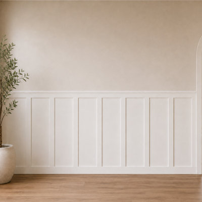Art3d Premade Board and Batten Paintable Wainscoting Kit, MDF Accent Wall Panel for Living Room,Home Decor