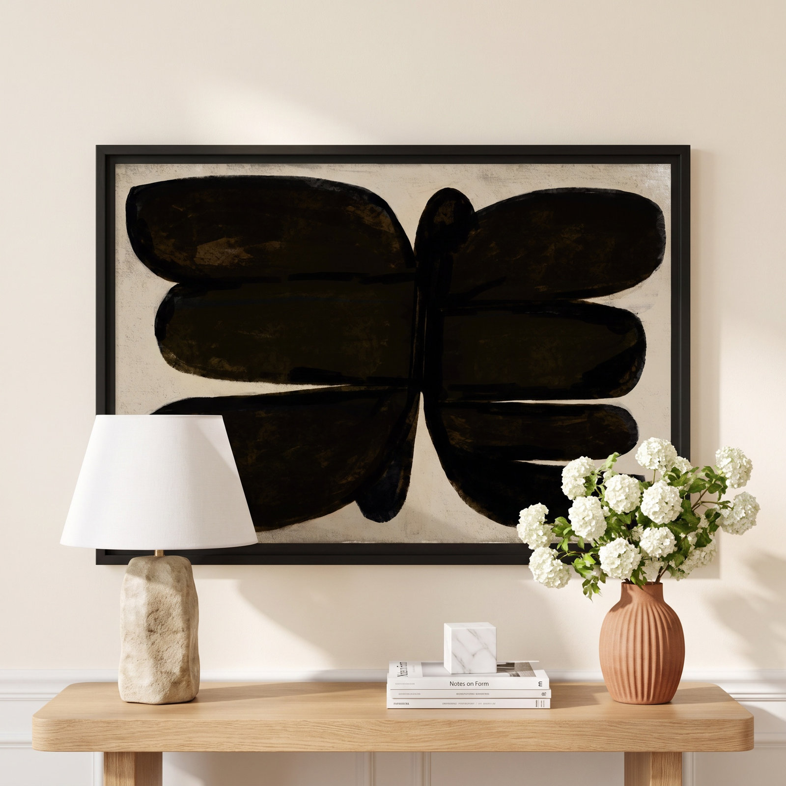 Dragonfly "Dragonfly" Print, 35" H x 50" W x 1.25" D, Black