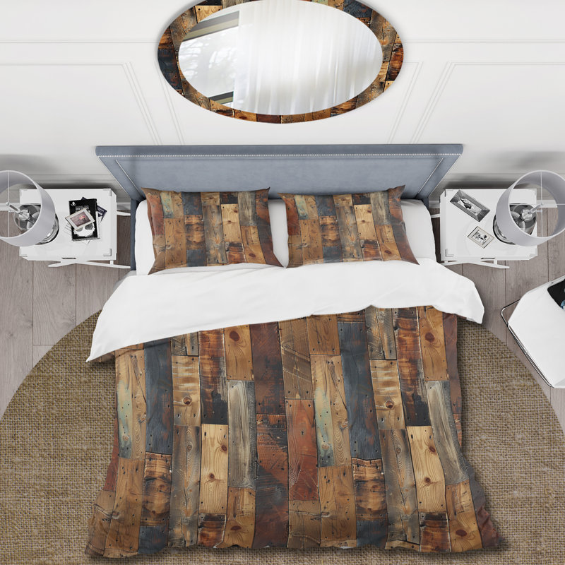 Ensemble de housse de couette Country, Housse de couette pour grand lit + 2 taies décora