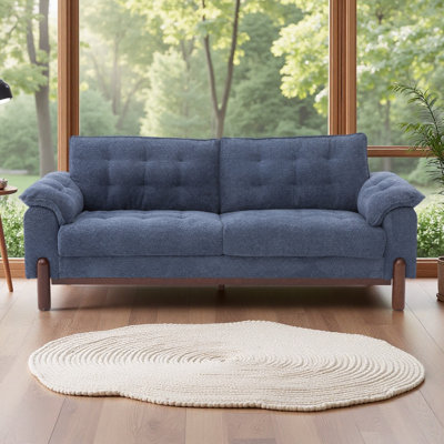 83.5 3 Seater Modern Boucle Upholstered Sofa