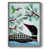 Toile encadrée argent patiné