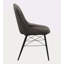 Ensemble de 2 chaises d'appoint en tissu gris foncé et finition noire
