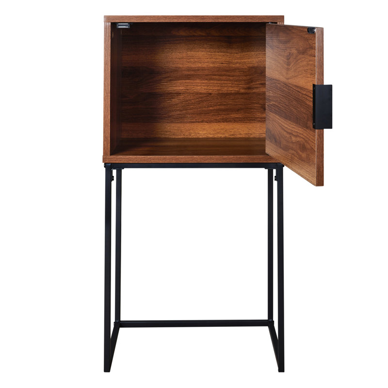 Aliveya 40cm W Metal Bedside Table