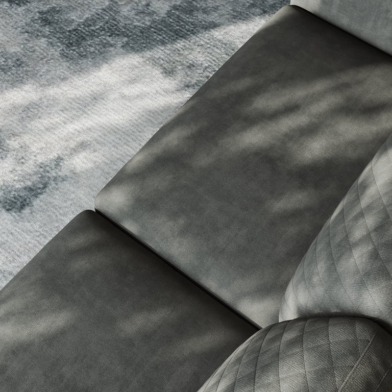 Canapé-lit 75 po Mosig, Polyester gris