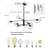 Cobina 8 - Light Dimmable Sputnik Modern Linear Chandelier-148784290