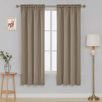 Solid Room Darkening Thermal Single Curtain Panel
