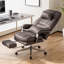 Grande et grande chaise de bureau, chaise de bureau de direction d'unité centrale de 500 lb, chaise de bureau ergonomique à haut dossier avec repose-pieds, chaise de bureau d'ordinateur avec appui-tête réglable-481496963