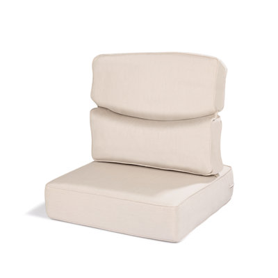 Aoodor Smile Outdoor Chair Cushions Set, Sunbrella Fabric High Back and Deep Seating Outdoor Cushion