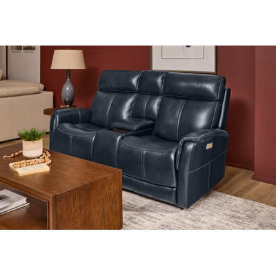Panorama Reclining Loveseat With Console, Power Headrests & Lumbar