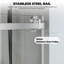 Porte de douche coulissante sans cadre l 56 à 60 po x H 76 po, verre trempé de 6 mm / 8 mm pour salle de bain moderne-119760323