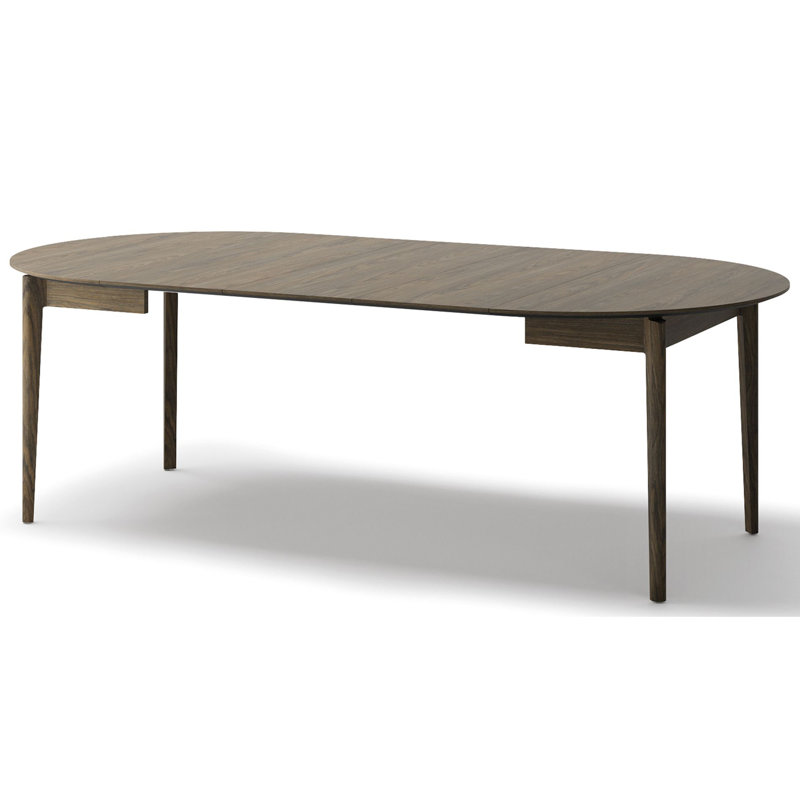 Extendable Round Dining Table, Brown