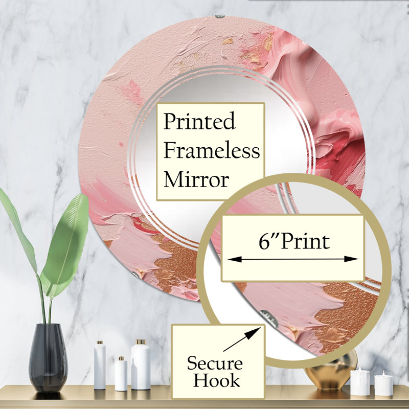 Miroir mural rond Geaux, 32 po x 32 po