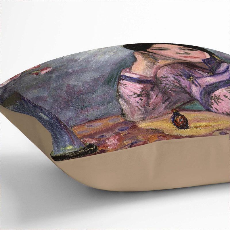 Perfume by Fujishima Takeji Cushion with Filling, 55cm H x 55cm W x 20cm D, Stone