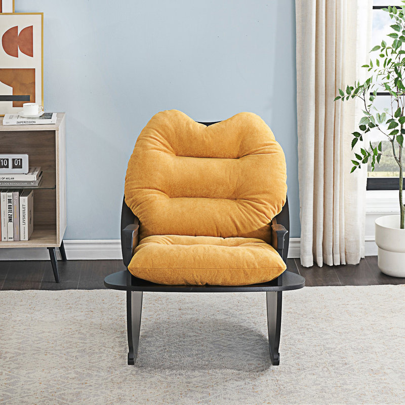 Chaise berçante, chaise berçante décontractée, Jaune