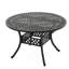 Table de salle à manger d'extérieur extensible en sable noir, fabriquée en aluminium avec finition sable et légère