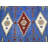 Blue Geometric 6X9 Handmade Kazak Oriental Rug