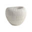 Baleen Cachepot-Ivory w/Brown Edges