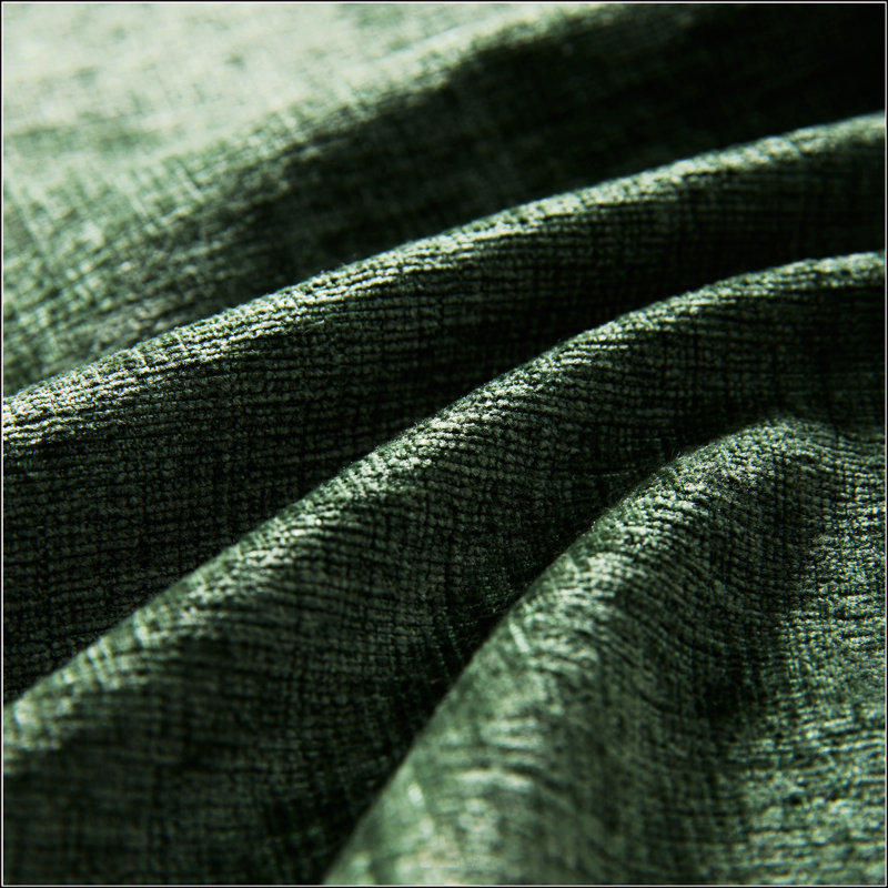 Repose-pieds rond capitonné avec pieds en bois massif, table basse moderne et repose-pieds en chenille pour le salon, Vert
