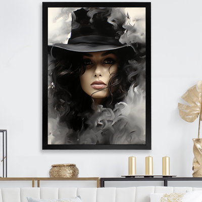 Black Woman With Hat Fashion - Dior Wall Art