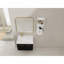 Meuble-lavabo mural 30 po avec lavabo et support de rangement, cuve gauche en résine à bords épais