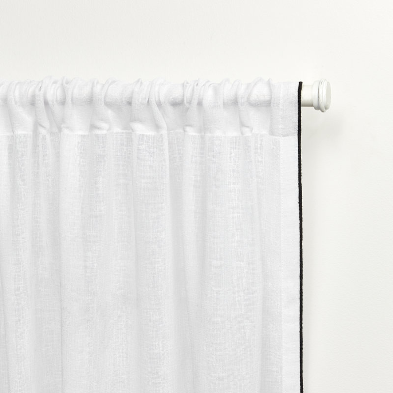 Panneau de rideau diaphane Lauren Ralph Lauren, Blanc, L 54 po x L 96 po