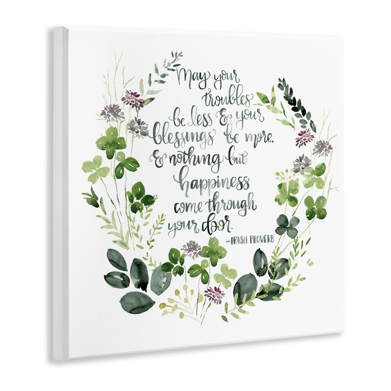 Couronne de fleurs sauvages «Trouble Less Less Proverbs» par Jennifer Paxton Parker - Impression