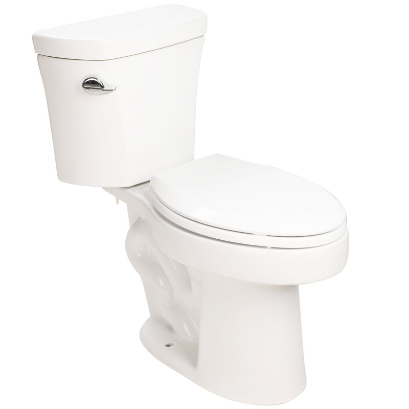 Deux toilettes avec chasse d'eau 1,28, 4,8 siphonique, simple latérale, hauteur, blanc brillant 004, projet de rénovation, deux, équipement de salle de bain brillant