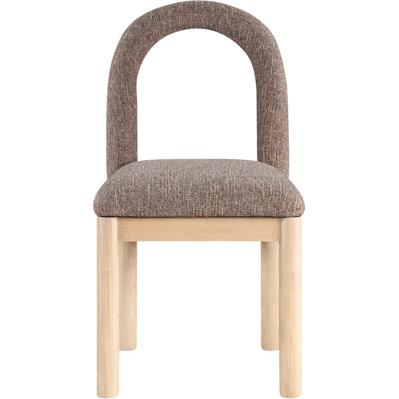 Conrad Macleod Linen Textured Fabric Dining Chair, Brown Linen Textured Fabric, Natural