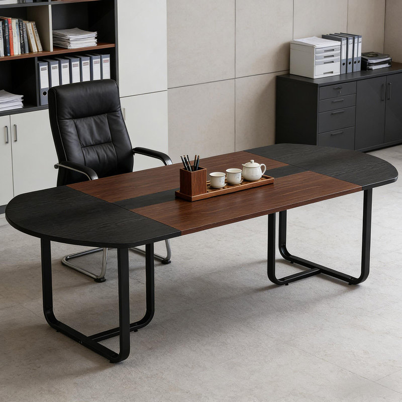 Table d'ordinateur Curved Design, bureau de direction haut, table de réunion, table de bureau