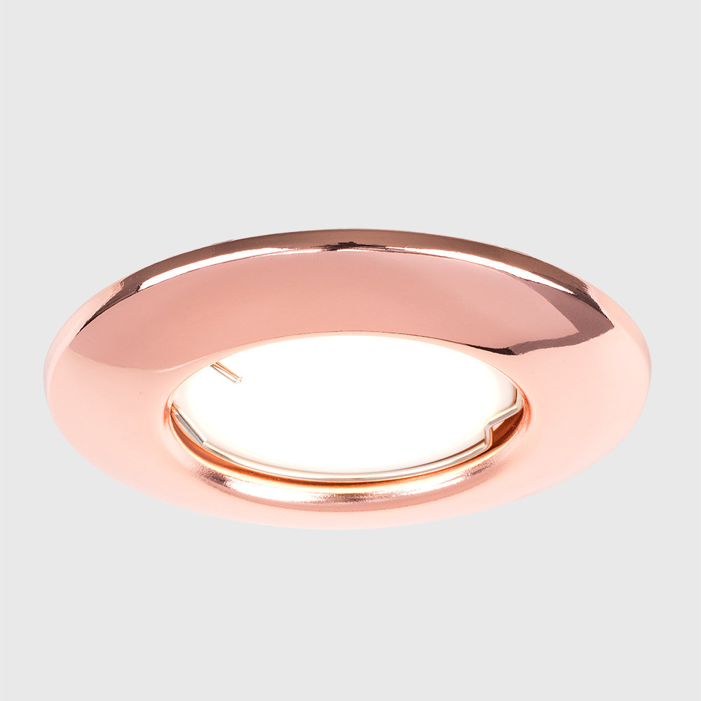Manufahi Fixed Copper Downlight & 6500K 5W GU10 LED Bulb